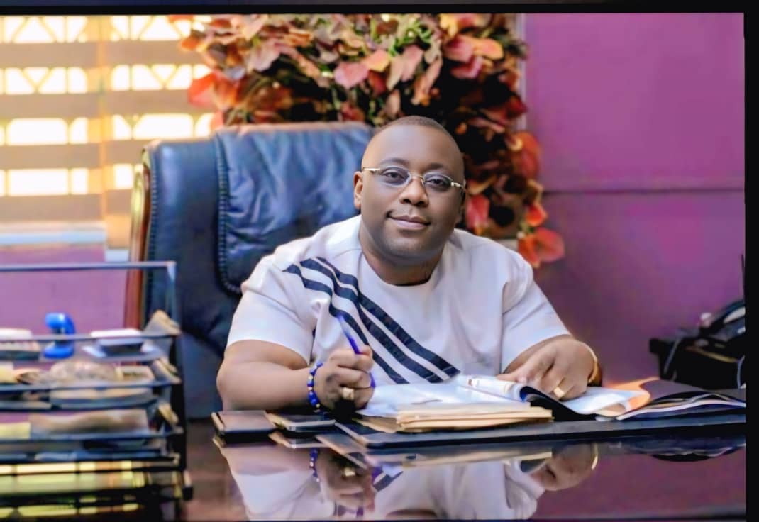 Kingsley Nana Opoku at a construction site